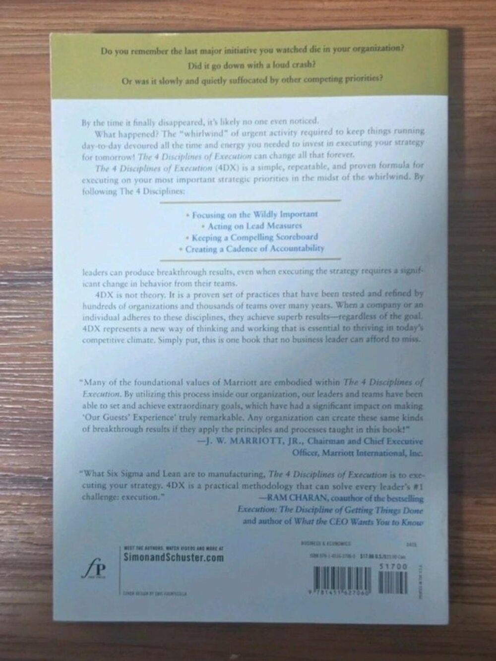 4 Disciplines of Execution by McChesney, Covey & Huling, Paperback, 2016
